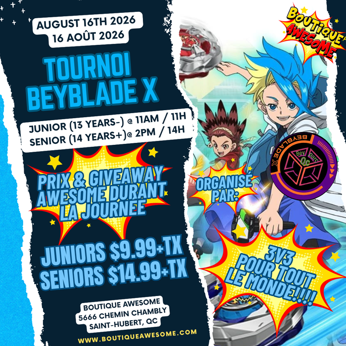 🌪️Tournoi AWESOME Beyblade X Tournament - 16 Août 2026 🌪️