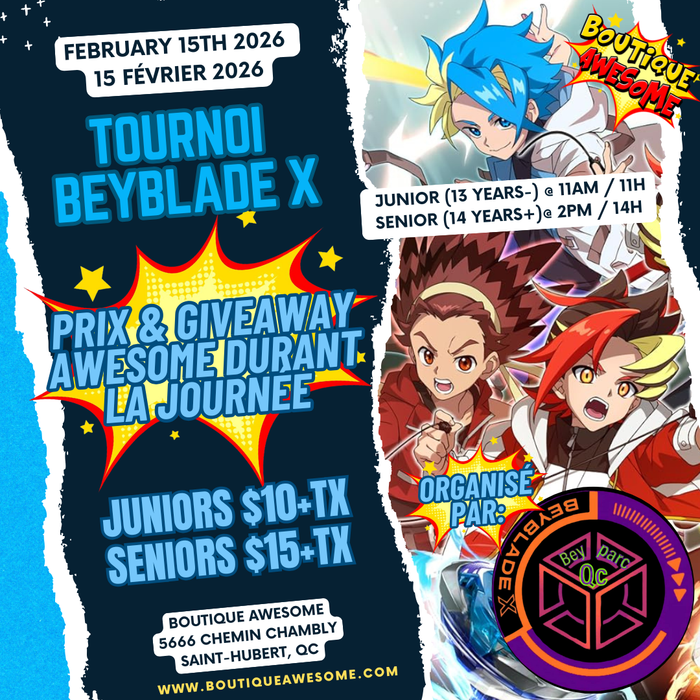 🌪️Tournoi AWESOME Beyblade X Tournament - 15 Février 2026 🌪️