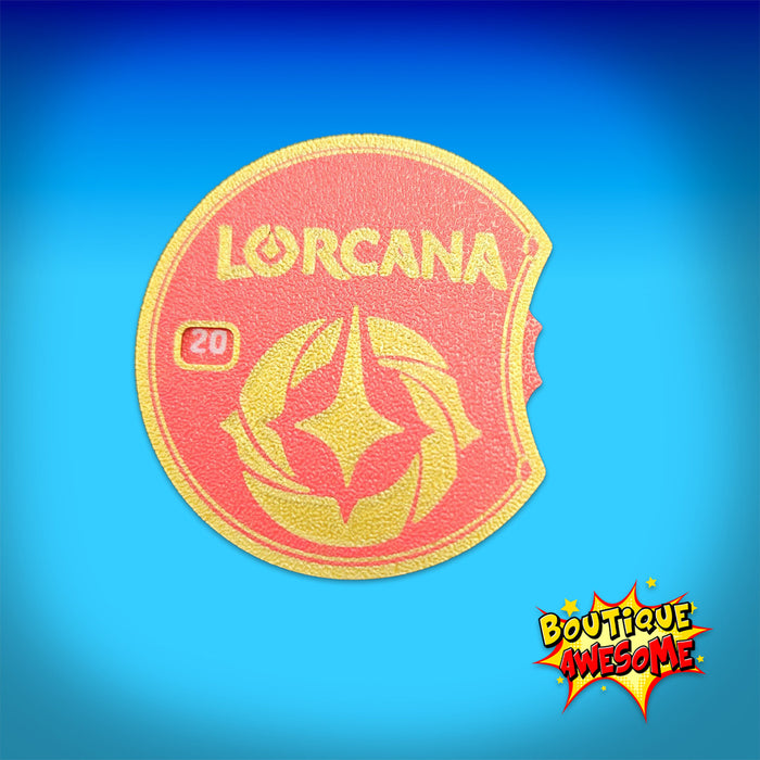 Lorcana Life counters Round and Flat Red and Gold : Awesome Essentials