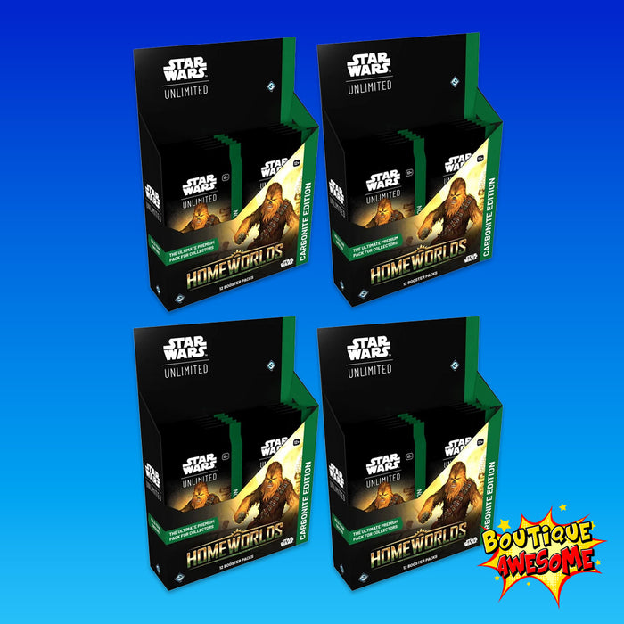 Star Wars: Unlimited - Homeworlds - Carbonite Booster Case (4 Carbonite Boxes)