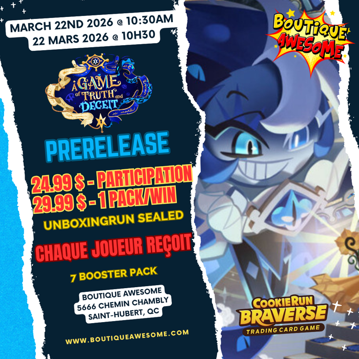 Cookie Run Game of Truth and Deceit Prerelease Event