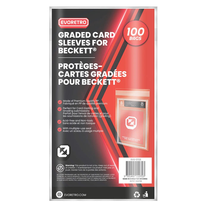 EVORETRO Graded Card Sleeves for Beckett and bumper  Pack of 100