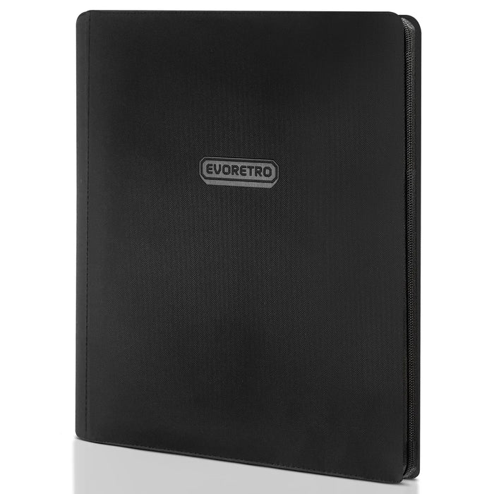 EVORETRO 9-Pocket Zip-Up Trading Card Zipper Binder 360 Cards - BLACK