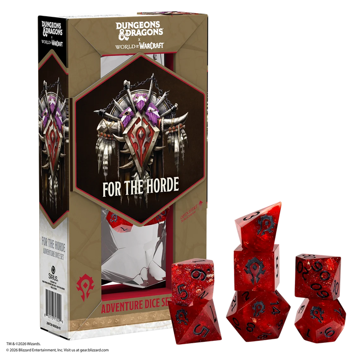 Dungeons & Dragons X World of Warcraft Adventure Dice - For the Horde