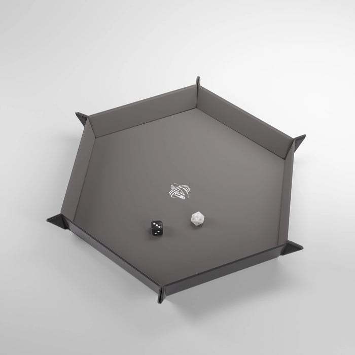 Gamegenic Magnetic Dice Tray - Hexagonal (Black/Grey)