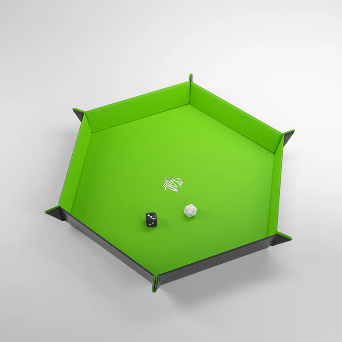 Gamegenic Magnetic Dice Tray - Hexagonal (Black/Green)
