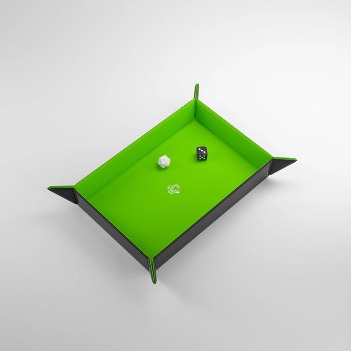 Gamegenic Magnetic Dice Tray - Rectangular (Black/Green)