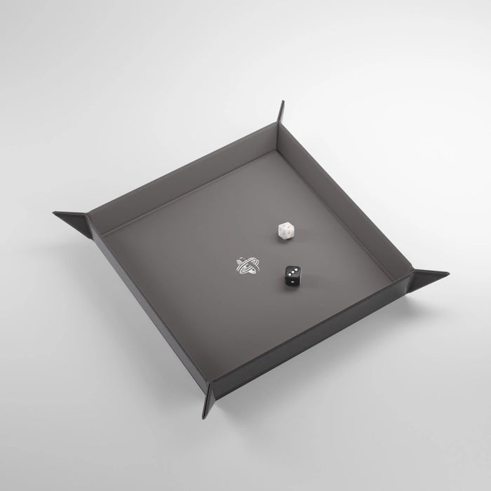Gamegenic Magnetic Dice Tray - Square (Black/Grey)