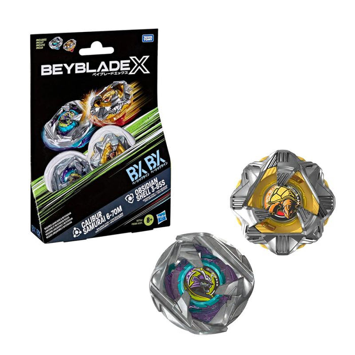 HASBRO Calibur Samurai and Obsidian Shell Beyblade X Dual Pack