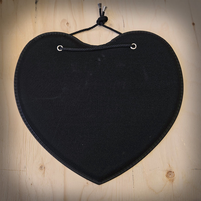 PinFolio Heart Hanging Board Wall Display - Black