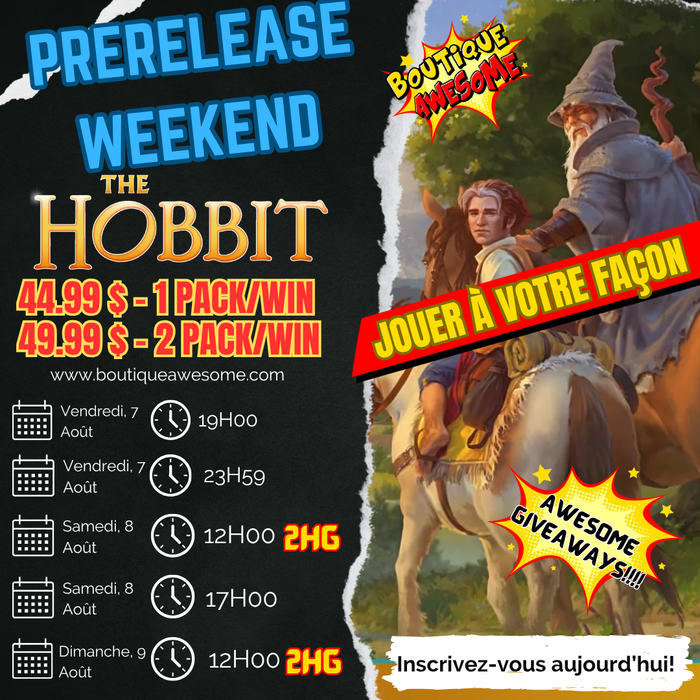 Awesome The Hobbit Prerelease Weekend! - August 7th-9th 2026