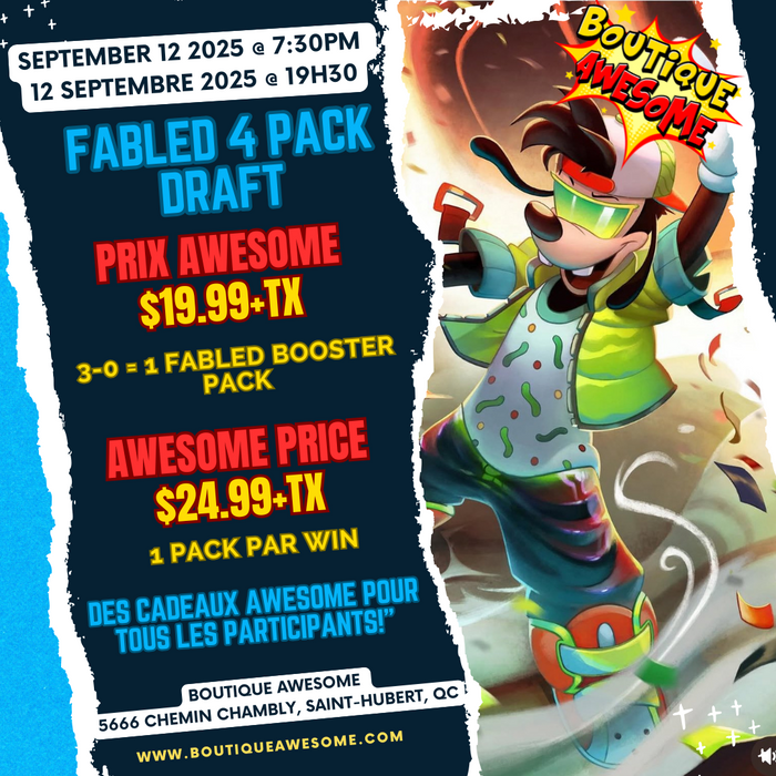 Awesome Vendredi Draft - Fabled - vendredi 12 septembre 19h30