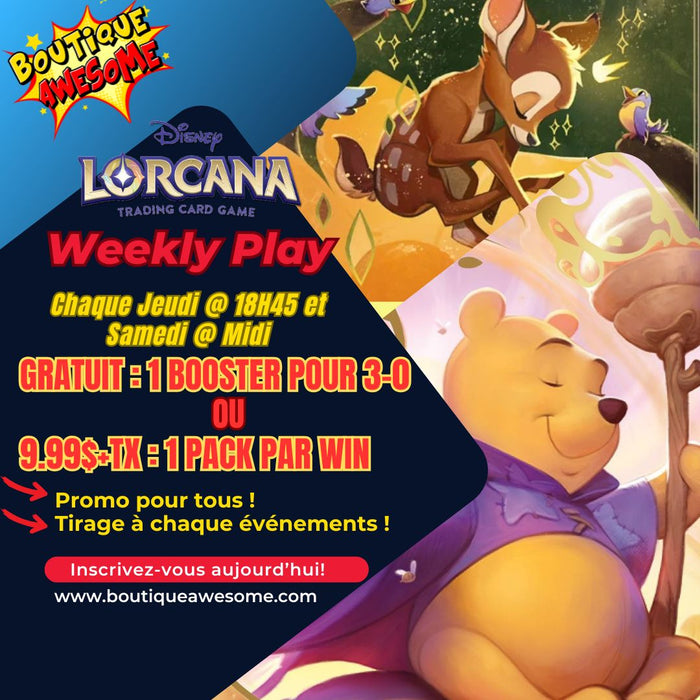 Awesome Disney Lorcana Weekly Play - Jeudi à 18H45