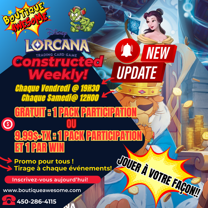 Awesome Samedis Disney Lorcana Weekly Play- Samedis à midi