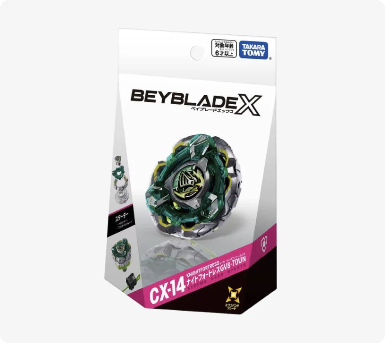 Takara Tomy Beyblade X CX-14 Knight Fortress GV8-70UN