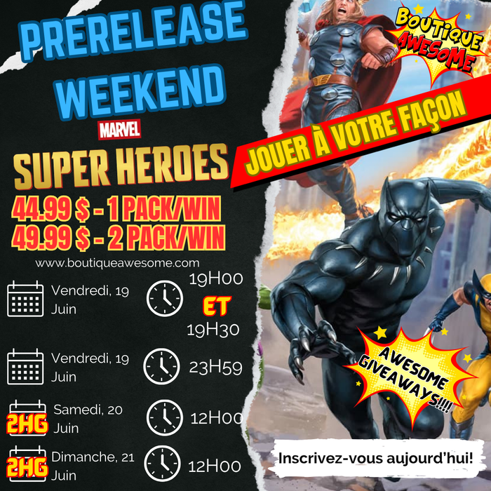 Awesome Marvel Superheroes Prerelease Weekend! - June 19-21st 2026