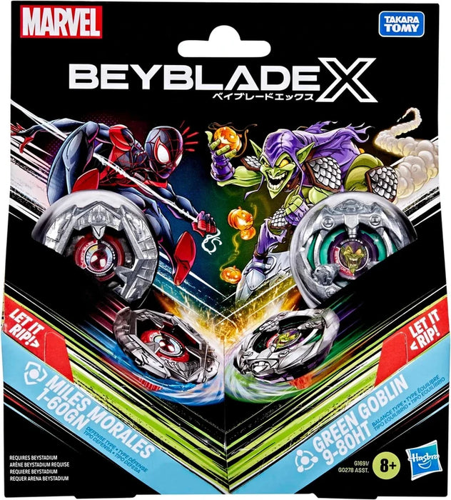 Beyblade X: Miles Morales 1-60GN & Green Goblin 9-80HT