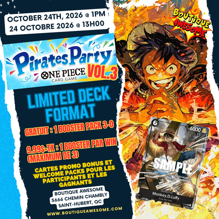 One Piece: Pirates Party Vol 3 2026 (Limited Deck Battle Format)