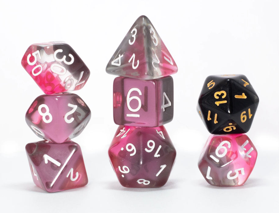Sirius Dice - Dice Set - Pink, Clear, Black