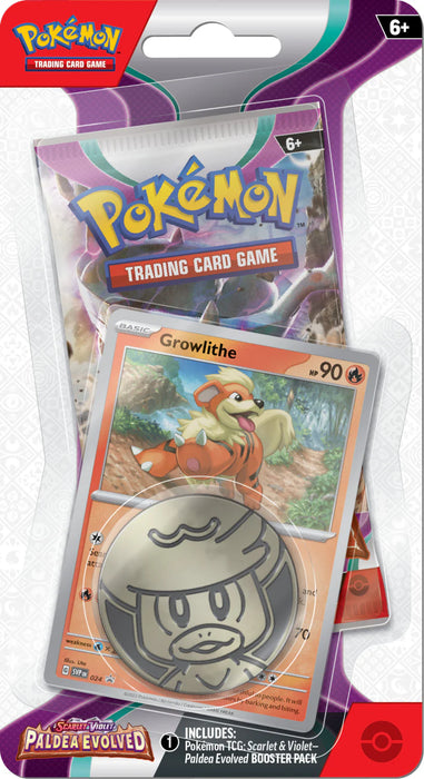 Pokémon TCG: Scarlet & Violet Paldea Evolved Checklane Blister Pack - Growlithe Promo