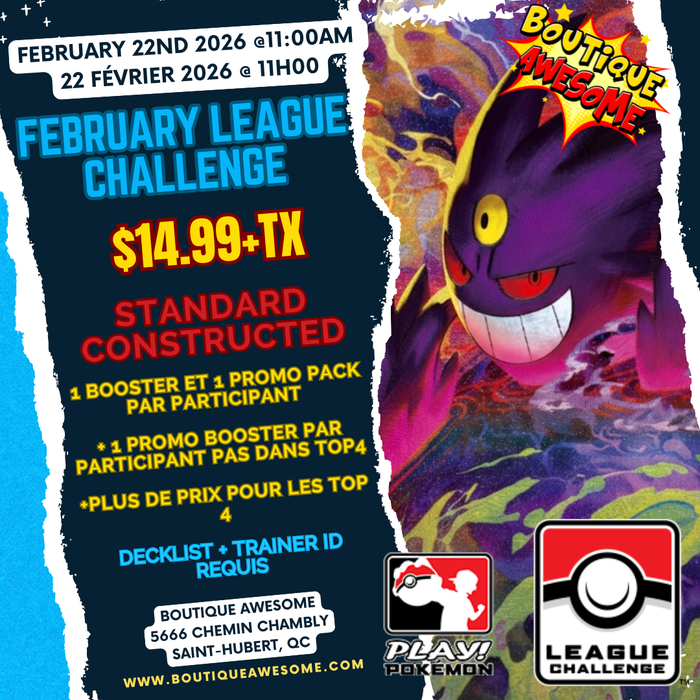 🐦‍🔥Pokemon League Challenge🐦‍🔥  February 22nd 2026
