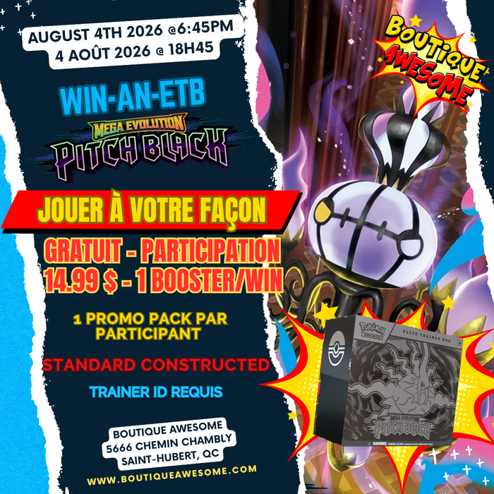 ⚫Pokémon : Pitch Black⚫ Awesome Win-an-ETB Event