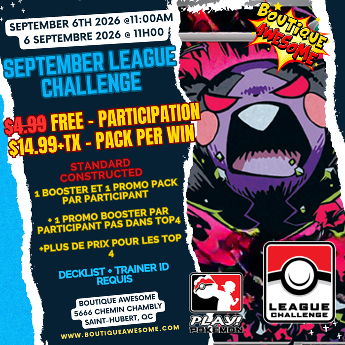 🐦‍🔥Pokemon League Challenge🐦‍🔥 September 6th 2026