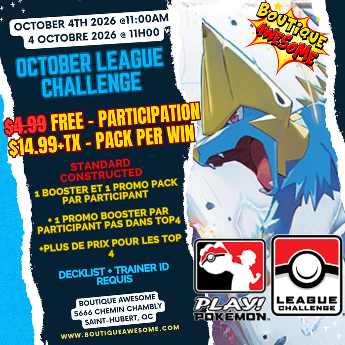🐦‍🔥Pokemon League Challenge🐦‍🔥 October 4th 2026
