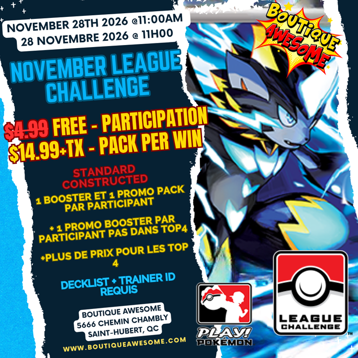 🐦‍🔥Pokemon League Challenge🐦‍🔥 November 28th 2026