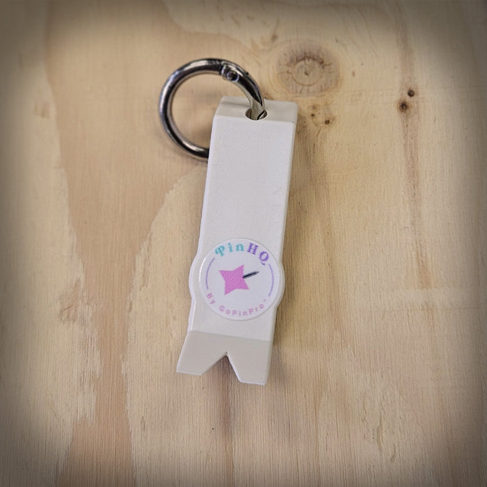 GoPinPro Mini Pin Popper Keychains - White