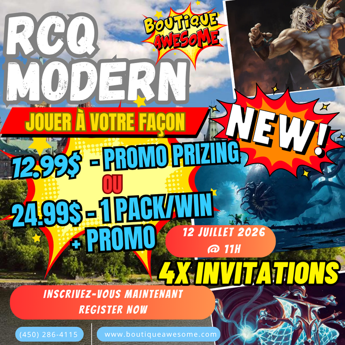Boutique Awesome Modern RCQ 4 Invitations - Dimanche 12 Juillet