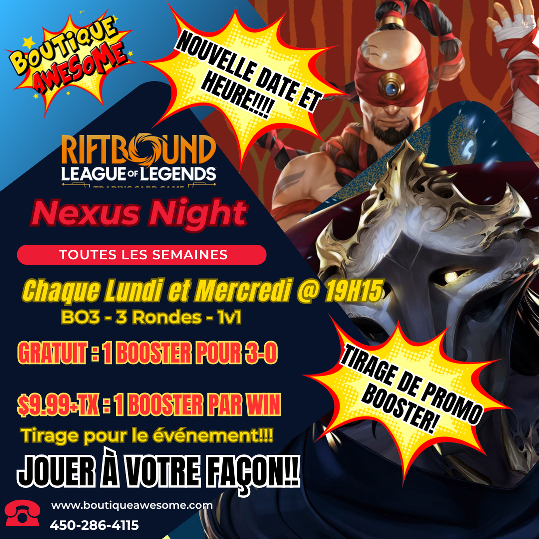Riftbound: Monday Nexus Nights — Boutique Awesome