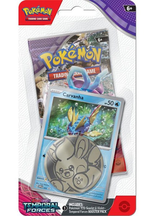 Pokémon TCG: Scarlet & Violet - Temporal Forces - Blister Pack - Single Booster - Carvanha Promo Card