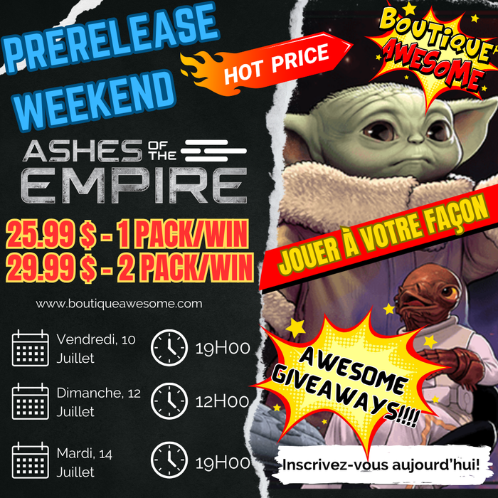 Star Wars Unlimited Ashes of the Empire Prerelease!