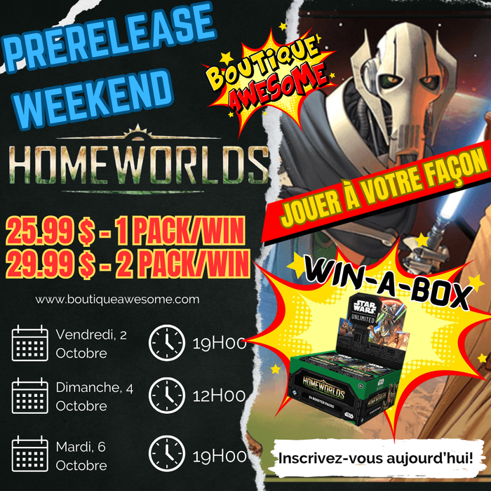 Star Wars Unlimited Homeworlds Prerelease! WIN-A-BOX !!