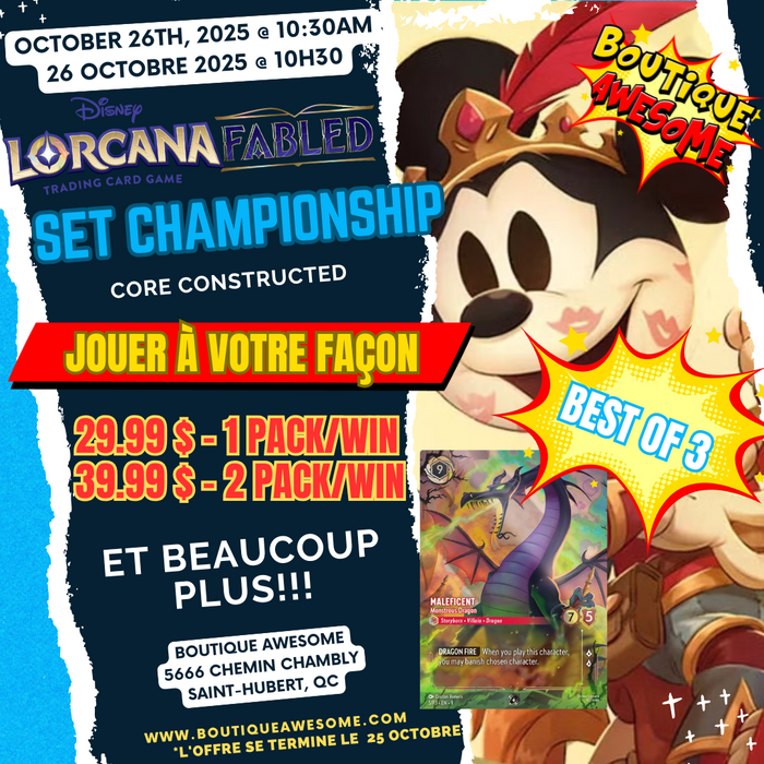 Lorcana Fabled Set Championship! - 26 Octobre 2025 @ 10h30