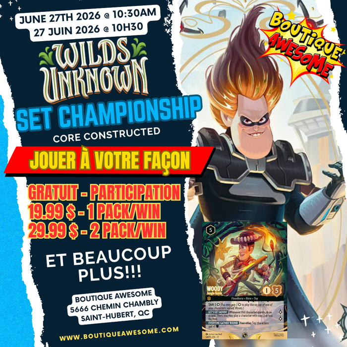 Lorcana Wilds Unknown Set Championship! - 27 Juin 2026 @ 10h30