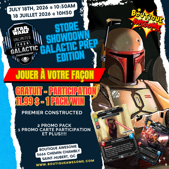 Special Star Wars Unlimited Store Showdown; Galactic Champ Prep Edition