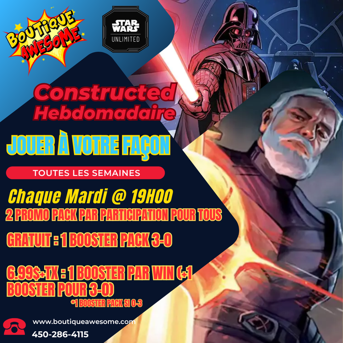 Awesome Star Wars Unlimited Constructed Weekly Play! - Mardis à 19h