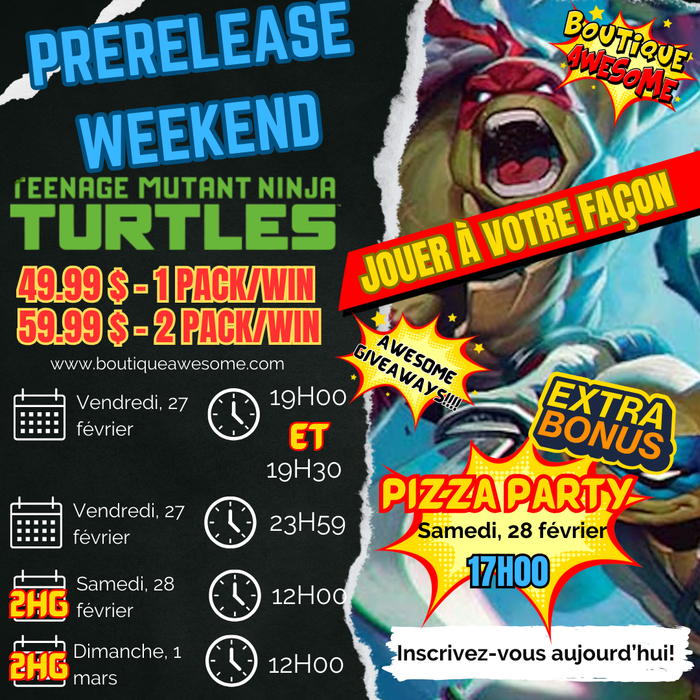 Awesome Teenage Mutant Ninja Turtles Prerelease Weekend! - February 27 - March 1 2026