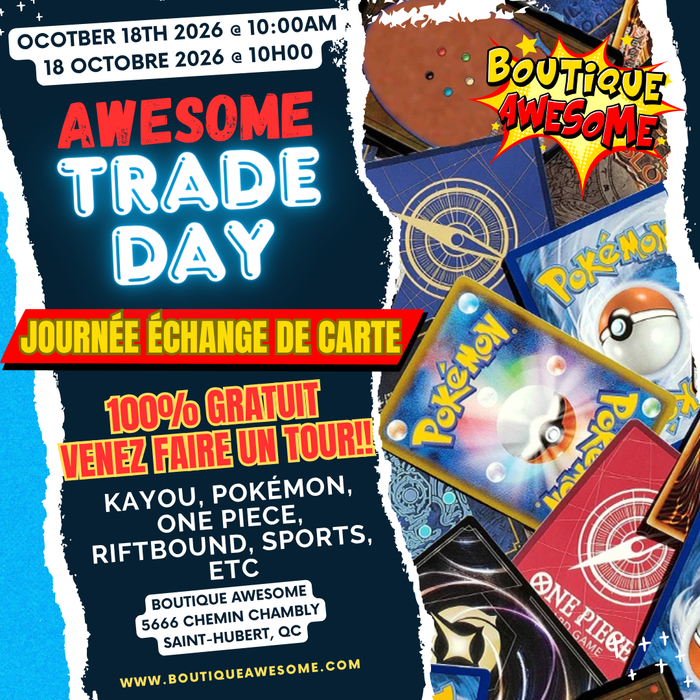Boutique Awesome's Card Trading Day October 18th