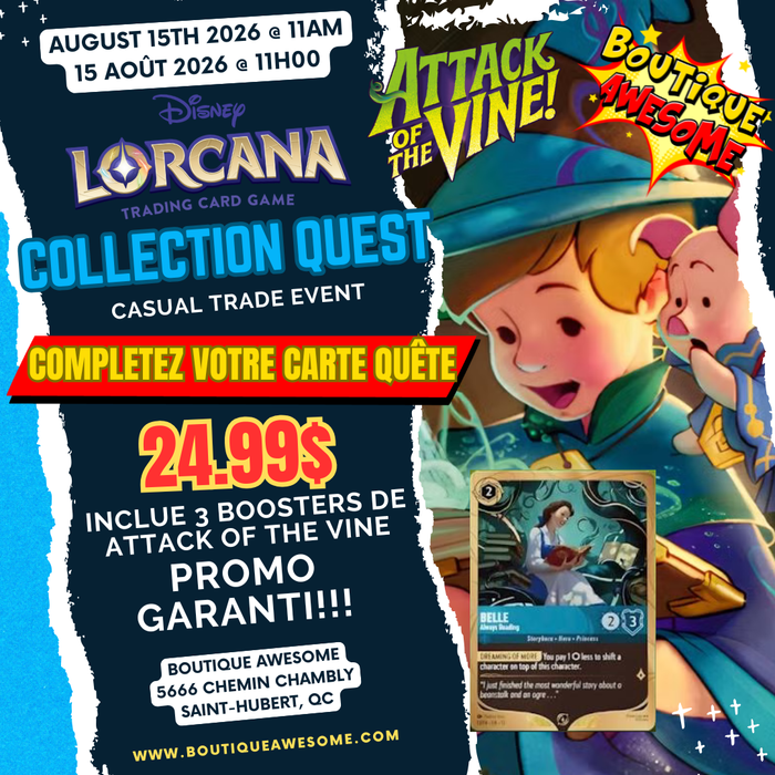 Awesome Lorcana Attack of the Vine Collection Quest Event