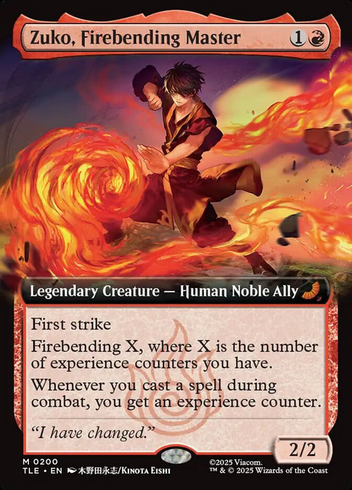 Zuko, Firebending Master - Extended Art - Legendary (Foil)