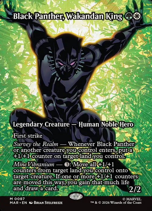 Black Panther, Wakandan King - Borderless - Full Art - Inverted - Legendary