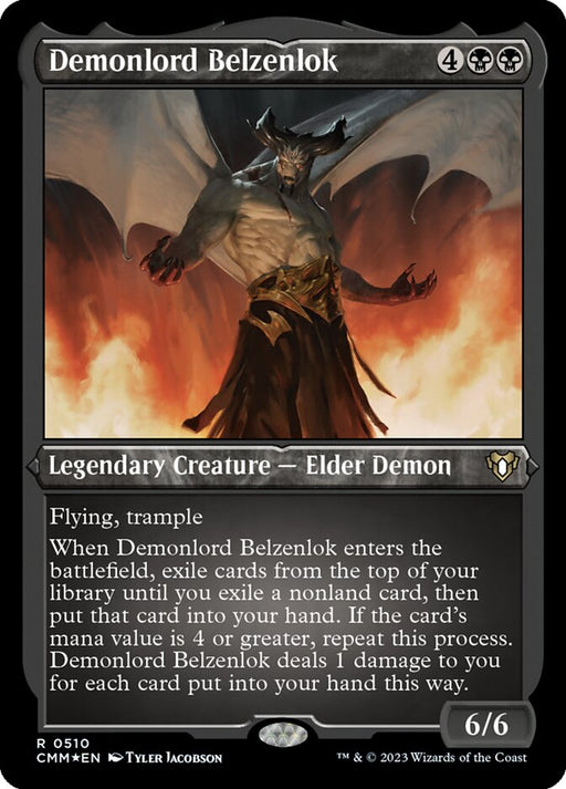 Demonlord Belzenlok - Etched - Inverted - Legendary - Etched (Foil)