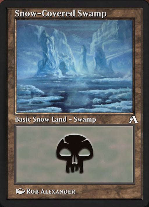 Snow-Covered Swamp - Retro Frame