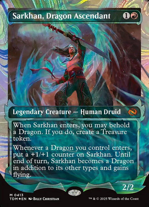 Sarkhan, Dragon Ascendant - Full Art - Showcase - Legendary - Inverted (Foil)