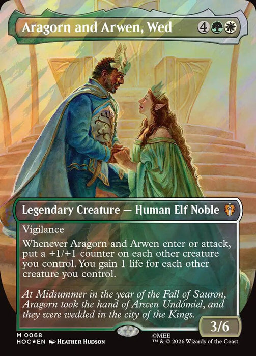 Aragorn and Arwen, Wed - Borderless - Surge Foil (Foil)