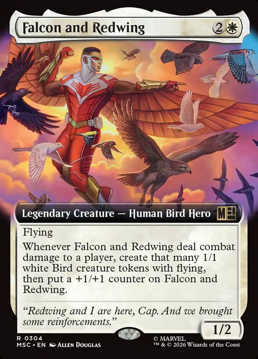 Falcon and Redwing - Extended Art - Legendary