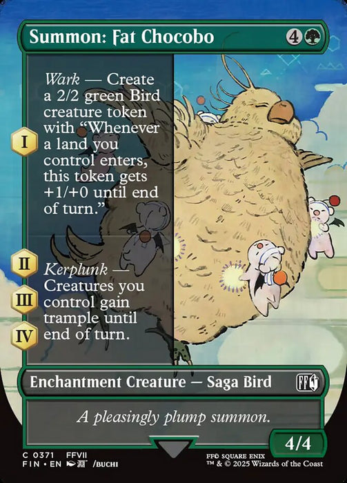 Summon: Fat Chocobo - Borderless - Full Art - Enchantment - Inverted